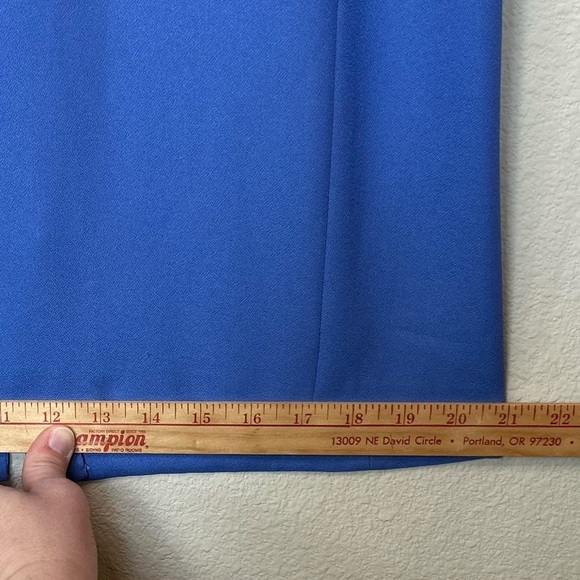 Mother Of The Bride Dress Size Medium Blue Iris Knee Length W Beading Jack Bryan - Picture 15 of 15